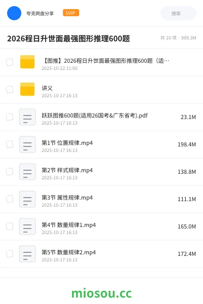 《【图推】2026程日升世面最强图形推理600题(适用26国考&广东省考)》公考网盘|学习资源网盘