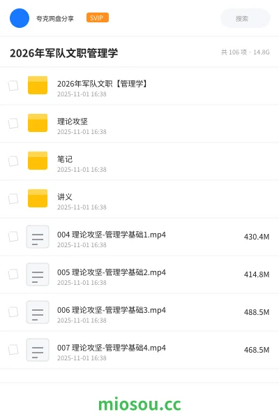 《2026年军队文职【管理学】》公考网盘|学习资源网盘