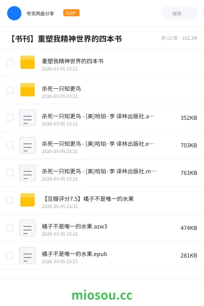 《重塑我精神世界的四本书》书籍网盘|学习资源网盘