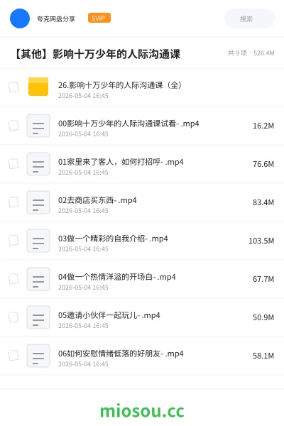《26.影响十万少年的人际沟通课(全)》教程网盘|学习资源网盘
