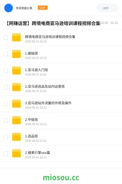 《跨境电商亚马逊培训课程视频合集》教程网盘｜学习资源网盘