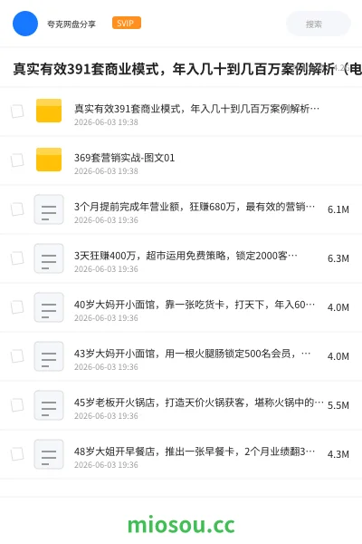 《真实有效391套商业模式,年入几十到几百万案例解析(电子书+视频+图文)》教程学习资源封面