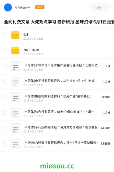 《全网付费文章 大佬观点学习 最新研报 星球资讯 6月1日更新》教程网盘|学习资源网盘