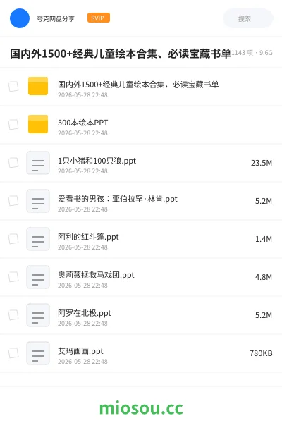 《国内外1500+经典儿童绘本合集、必读宝藏书单》书籍网盘|学习资源网盘