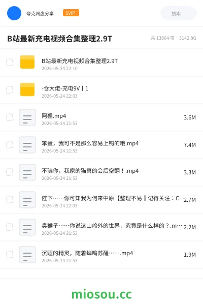 《B站最新充电视频合集整理2.9T》其他网盘|学习资源网盘