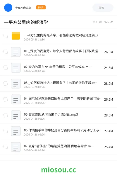 《一平方公里内的经济学》书籍网盘|学习资源网盘