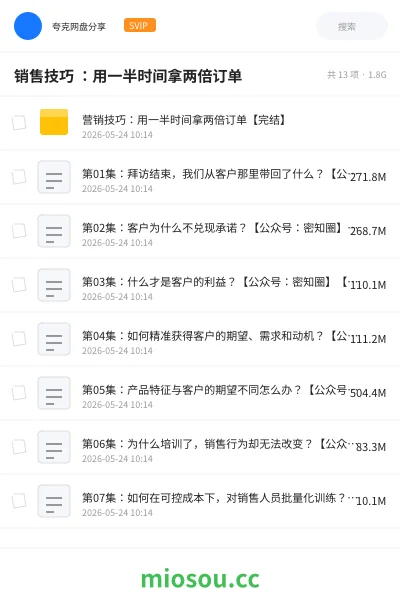 《销售技巧 :用一半时间拿两倍订单》职业资格网盘|学习资源网盘