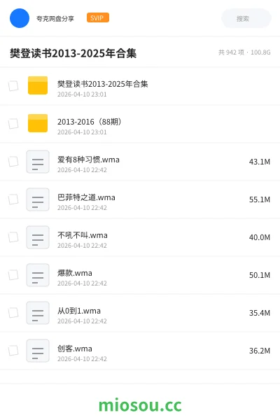 《樊登读书2013-2025年合集》书籍网盘|学习资源网盘