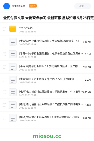 《全网付费文章 大佬观点学习 最新研报 星球资讯 5月25日更新》教程网盘|学习资源网盘