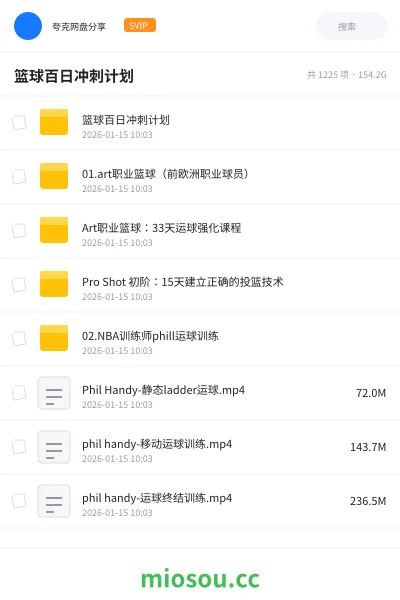 《篮球百日冲刺计划》教程网盘|学习资源网盘
