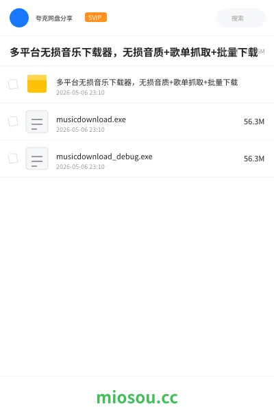 《多平台无损音乐下载器，无损音质+歌单抓取+批量下载》音乐网盘｜学习资源网盘