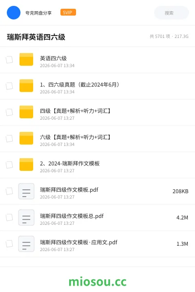 《瑞斯拜英语四六级》英语网盘|学习资源网盘