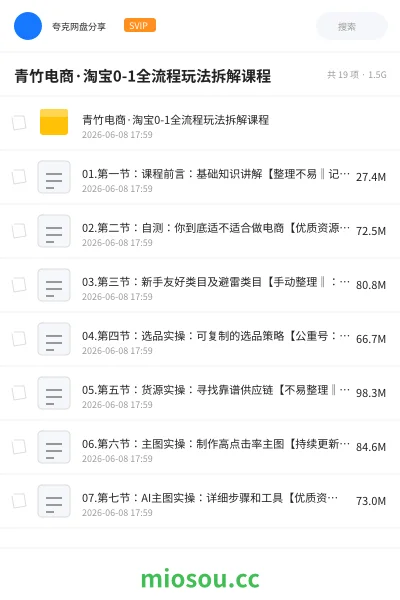 《青竹电商·淘宝0-1全流程玩法拆解课程》教程学习资源封面