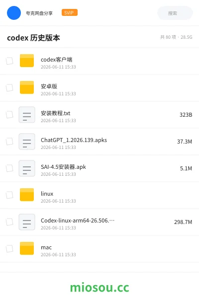 《codex 历史版本》编程网盘｜学习资源网盘
