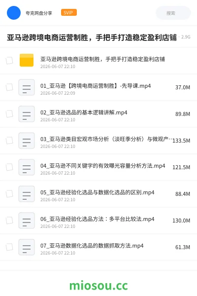 《亚马逊跨境电商运营制胜,手把手打造稳定盈利店铺》教程学习资源封面