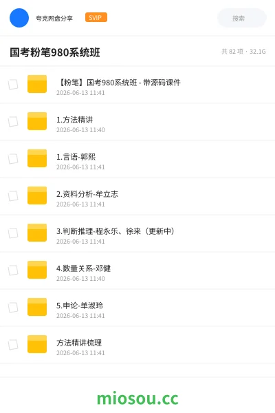 《国考粉笔980系统班》公考学习资源封面