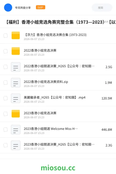《【福利】香港小姐竞选角赛完整合集(1973—2023)【以前的港风美女都长什么样?】》综艺网盘|学习资源网盘