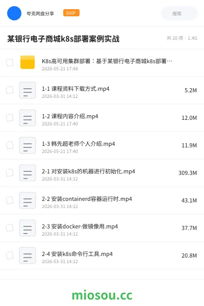 《某银行电子商城k8s部署案例实战》教程学习资源封面
