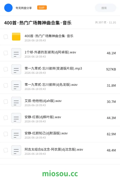 《400首·热门广场舞神曲合集·音乐》音乐网盘|学习资源网盘