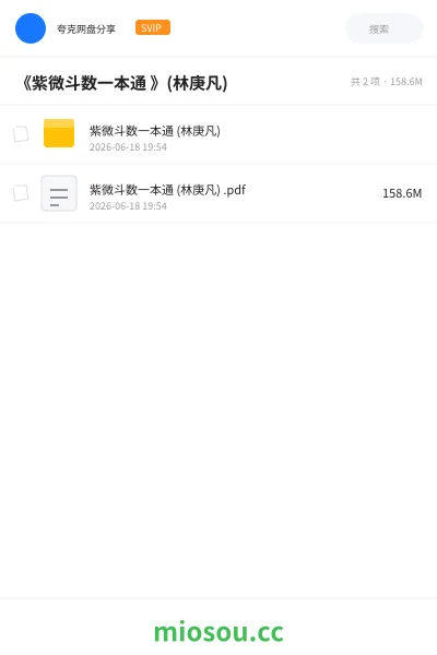 《《紫微斗数一本通 》(林庚凡)》教程网盘|学习资源网盘