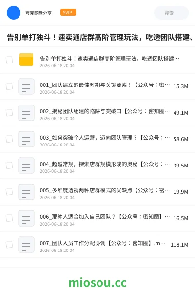 《告别单打独斗!速卖通店群高阶管理玩法,吃透团队搭建、人员分工、薪资激励,轻松规模化放大店铺收益》教程网盘|学习资源网盘