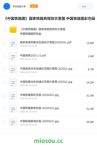 《《中国铁路图》国家铁路网规划示意图 中国铁路图彩色版》书籍网盘｜学习资源网盘