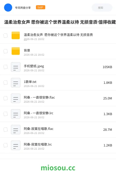 《温柔治愈女声 愿你被这个世界温柔以待 无损音质 值得收藏》音乐网盘|学习资源网盘