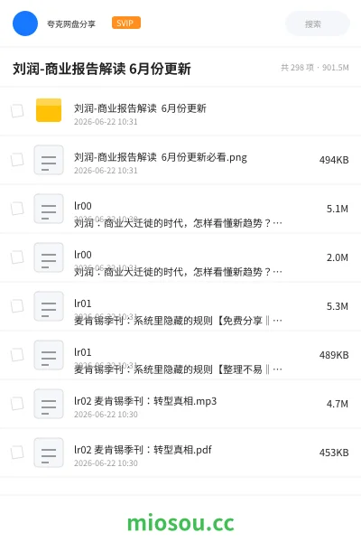 《刘润-商业报告解读 6月份更新》教程网盘|学习资源网盘