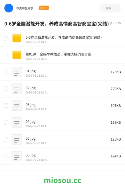 《0-6岁全脑潜能开发,养成高情商高智商宝宝(完结)》教程网盘|学习资源网盘