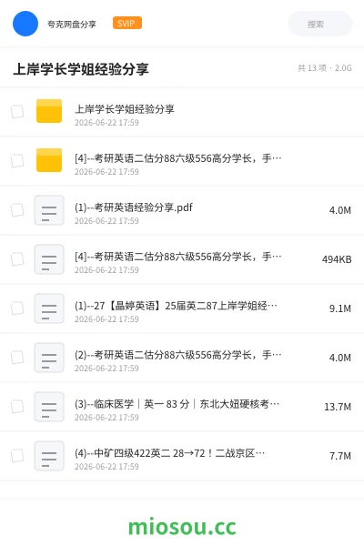 《上岸学长学姐经验分享》考研网盘|学习资源网盘