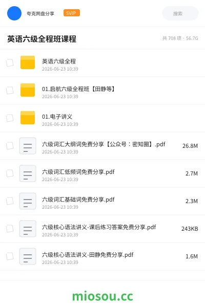 《英语六级全程班课程》英语学习资源封面