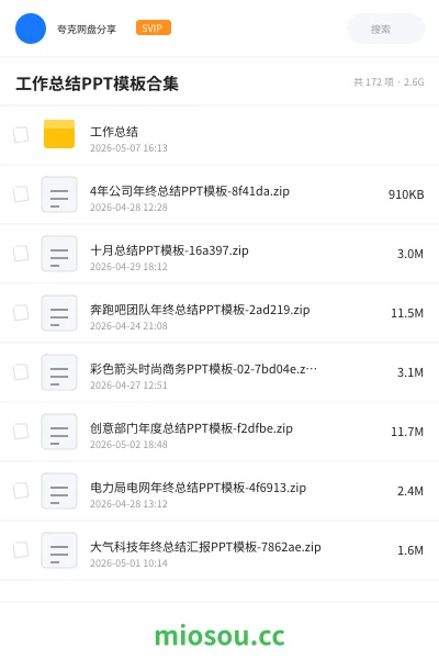 《工作总结PPT模板合集》教程网盘|学习资源网盘
