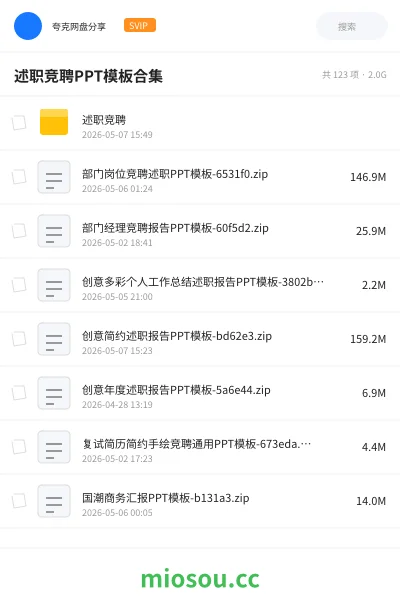 《述职竞聘PPT模板合集》教程网盘|学习资源网盘