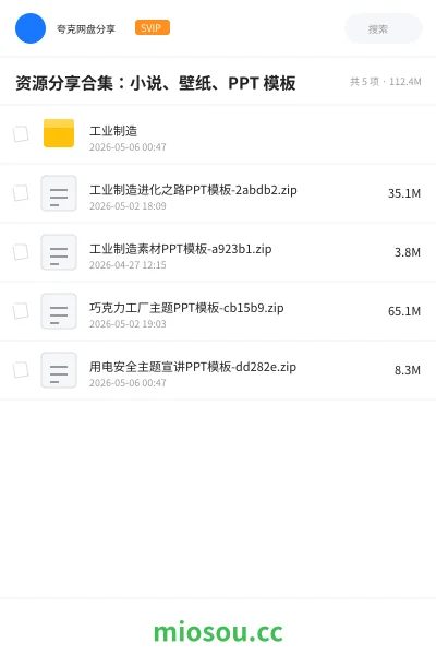 《资源分享合集:小说、壁纸、PPT 模板》教程网盘|学习资源网盘