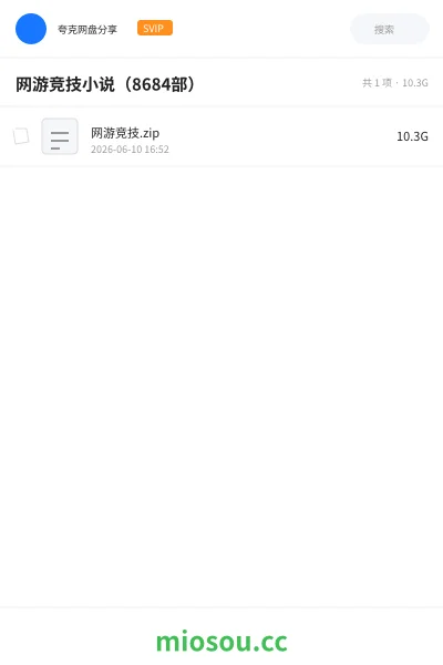 《网游竞技小说(8684部)》小说网盘|学习资源网盘