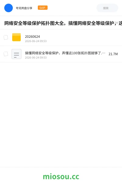 《网络安全等级保护拓扑图大全。搞懂网络安全等级保护，这100张拓扑图就够了》教程网盘｜学习资源网盘