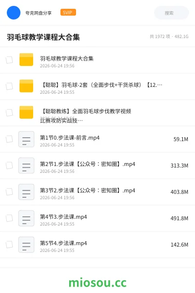 《羽毛球教学课程大合集》教程学习资源封面