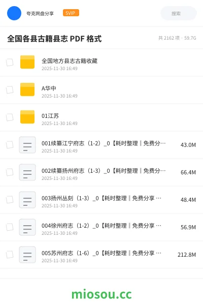 《全国各县古籍县志 PDF 格式》书籍网盘｜学习资源网盘