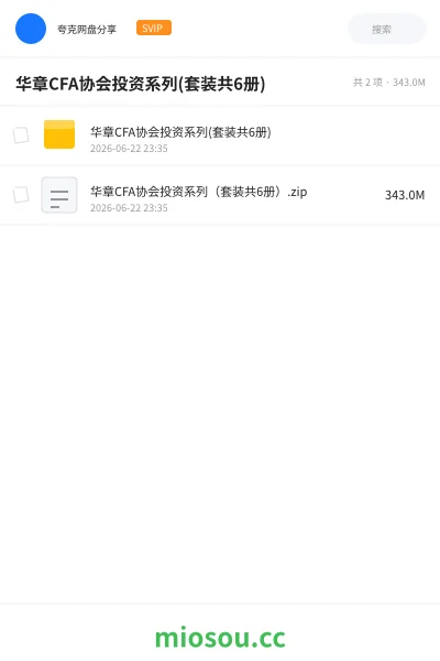 《华章CFA协会投资系列(套装共6册)》职业资格网盘|学习资源网盘