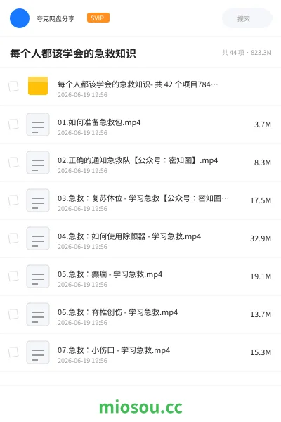 《每个人都该学会的急救知识》医学学习资源封面