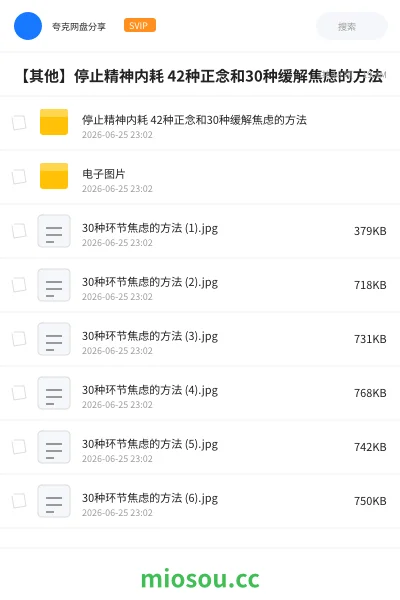 《停止精神内耗 42种正念和30种缓解焦虑的方法》教程网盘|学习资源网盘