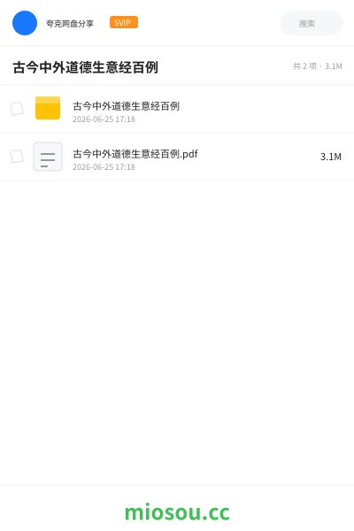 《古今中外道德生意经百例》书籍网盘|学习资源网盘
