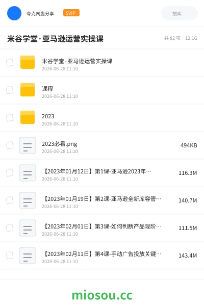 《米谷学堂·亚马逊运营实操课》教程网盘|学习资源网盘