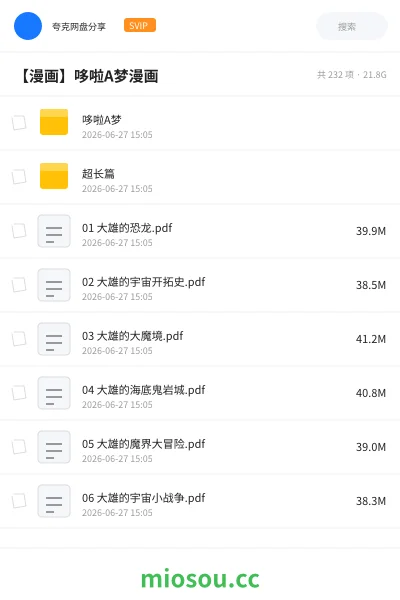 《哆啦A梦》漫画网盘|学习资源网盘