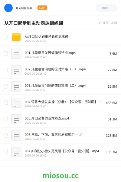 《从开口起步到主动表达训练课》教程网盘|学习资源网盘