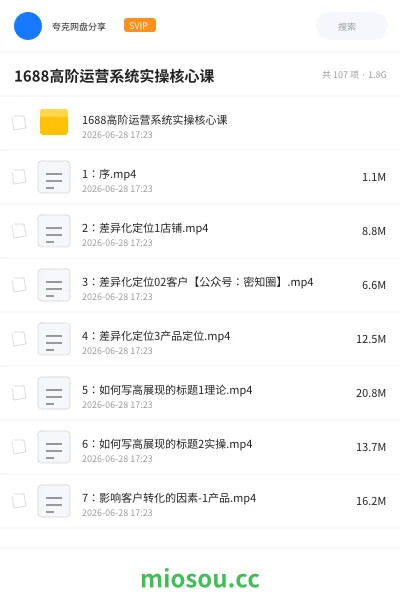 《1688高阶运营系统实操核心课》教程学习资源封面