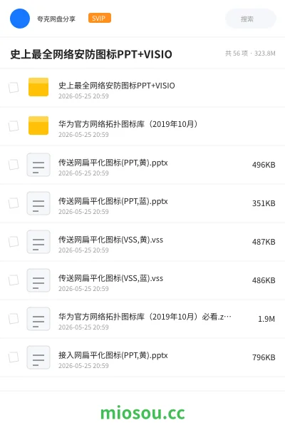 《史上最全网络安防图标PPT+VISIO》教程网盘|学习资源网盘