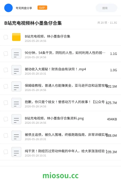《B站充电视频林小墨鱼仔合集》网赚学习资源封面