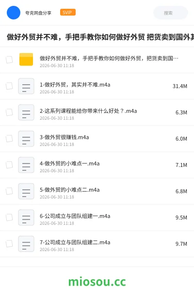 《做好外贸并不难,手把手教你如何做好外贸 把货卖到国外其实很简单》教程网盘|学习资源网盘