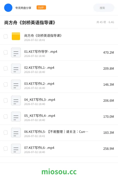 《尚方舟《剑桥英语指导课》》英语网盘｜学习资源网盘
